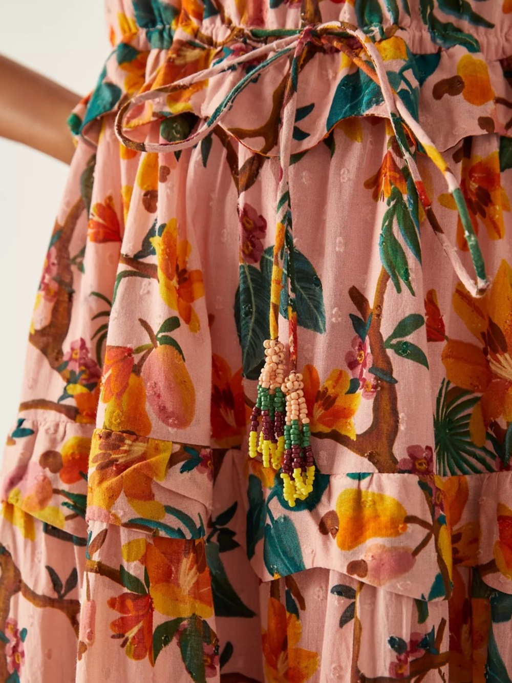 Farm Rio Square-Neck Tiered-Maxi Dress - Picture 11 of 12